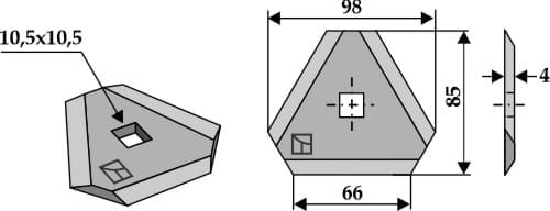 BL29633 Futtermischwagenmesser - passend zu Zago 60613001