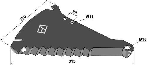 BL29813 Ladewagenmesser 5mm - passend zu Deutz-Fahr 1.1333.152.142.20 / VF06247223
