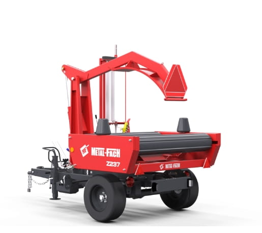 Metalfach Z237 self-loading bale wrapper | hydraulic | with electronic counter & film cutter
