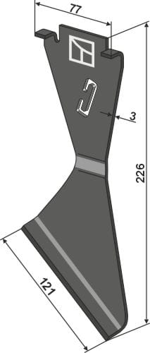 BL23897 Abstreifer links - passend zu Väderstad 252781