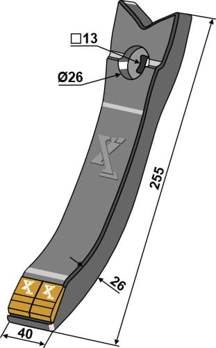 Scharspitze Hartmetall 255mm - passend zu Farmet Duolent, Triolent, Turbulent