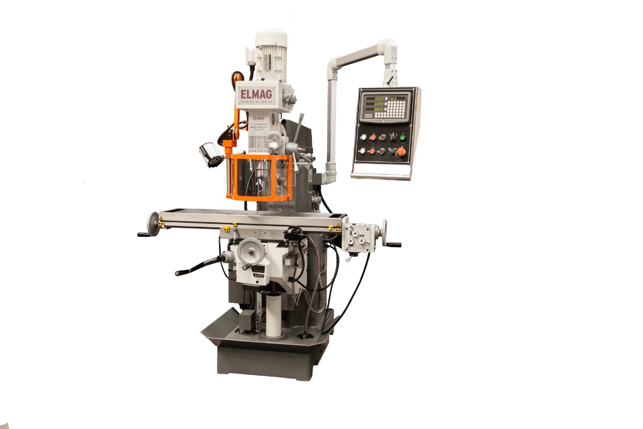 Elmag Getriebe Fräs- und Bohrmaschine MFB 50 LGT inkl. 3-Achs-Positionsanzeige