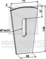 BL30262 Abstreiferblech für Packerwalzen - passend zu KUHN FHX1442D