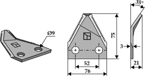 BL29645 Futtermischwagenmesser - passend zu Marmix
