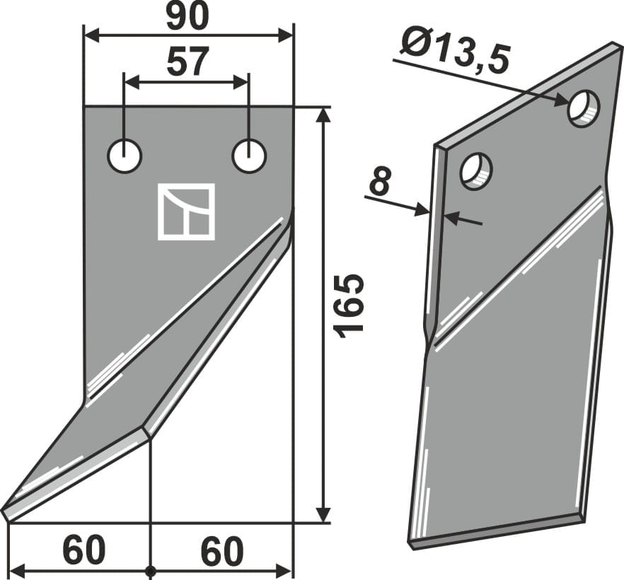 BL27799 Rotorzinken, linke Ausführung