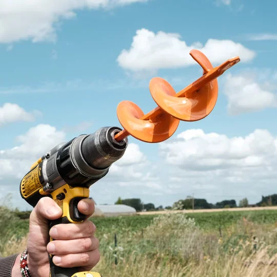 Terrateck Bohrschnecke 120 mm für Bohrmaschine – Erdbohrer für Pflanz- & Gartenarbeiten