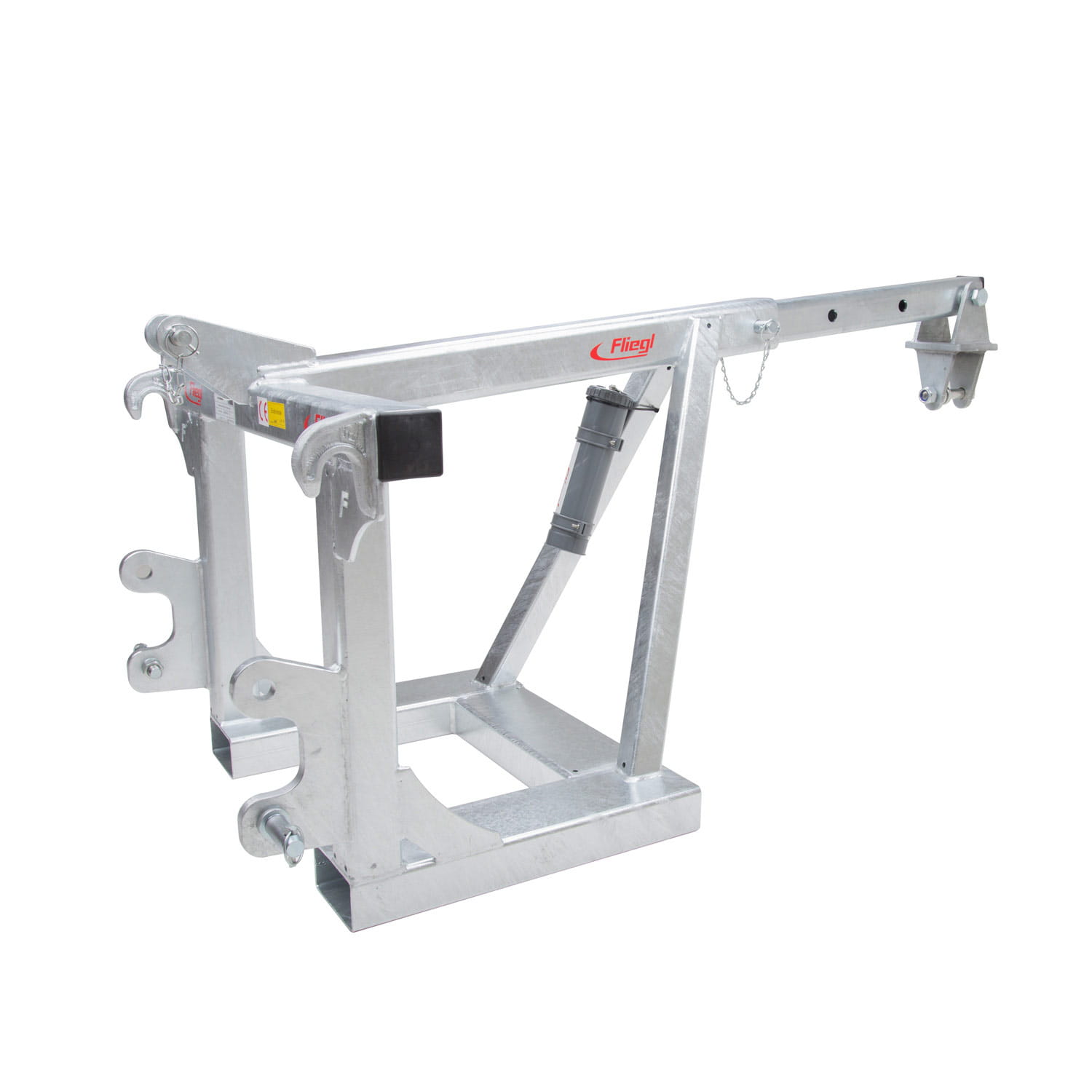 Fliegl Lasthakenverlängerung 2000 kg | Euronorm-, Dreipunkt- Kat. 2 & Stapleraufnahme | verzinkt & 4-fach verstellbar