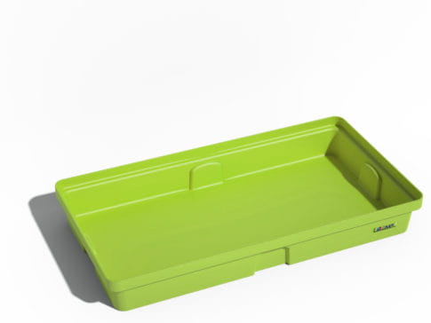 EMP Auffangwanne - ergonomisch geformt | Farbe: grün, ohne Gitterrost (100 L)