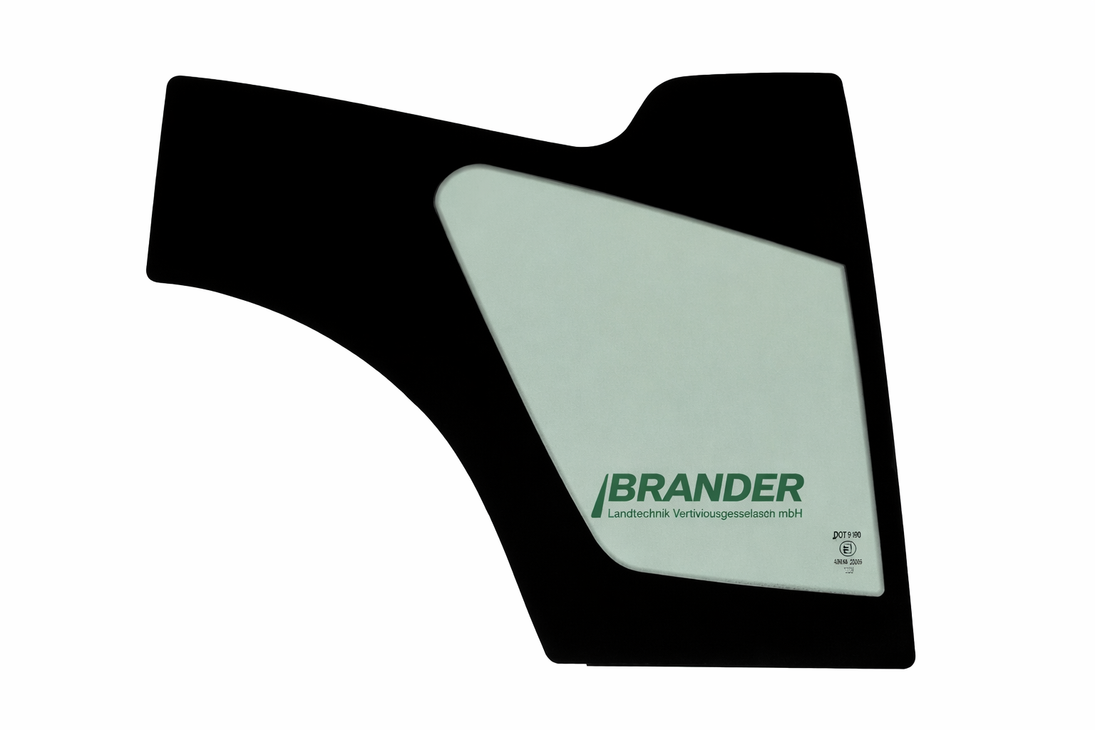 Seitenscheibe rechts unten - passend zu Kramer 350 (348-01), 5025 (348-52), 5035 (348-01)