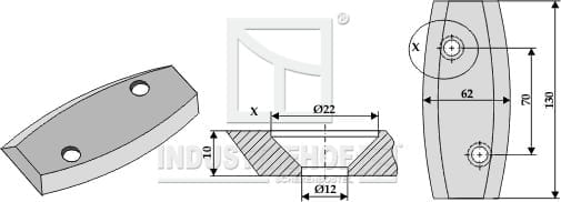 BL29601 Futtermischwagenmesser, links