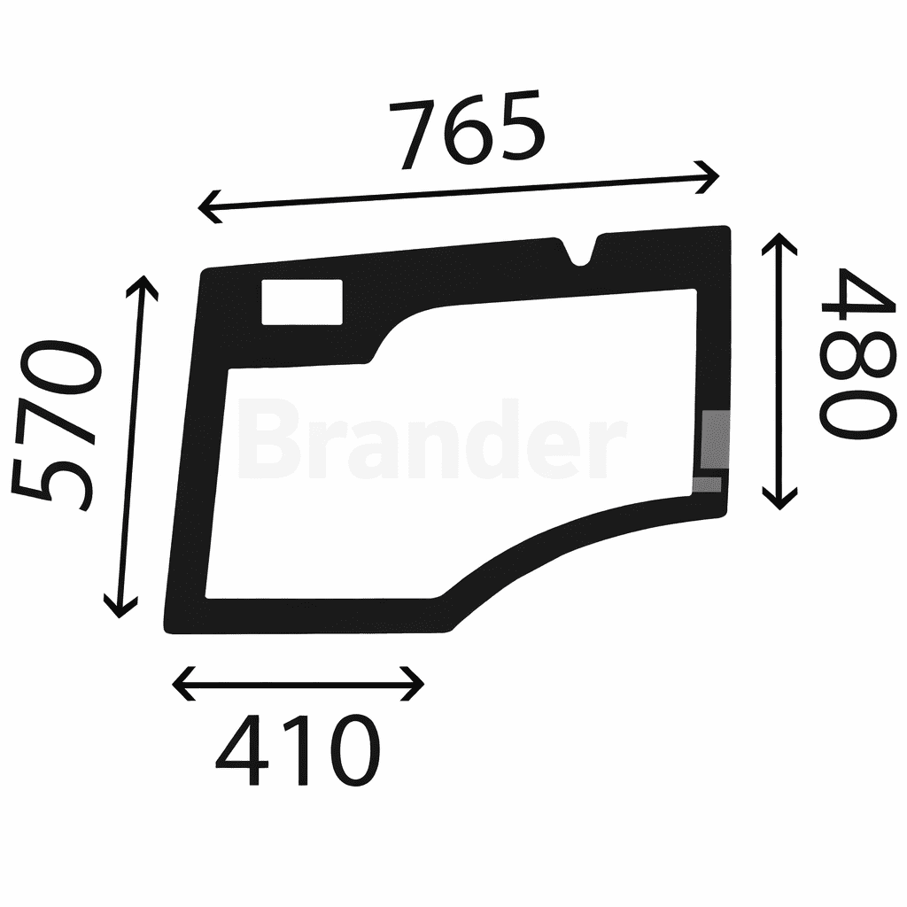Weidemann door glass, lower right, from 06/2008 - 2070 CX50, 2070 CX80, 3070 CX60, 3070 CX80