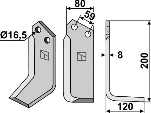 BL5790 Fräsmesser RAB-04 R