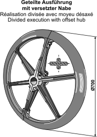 BL2981 Packerscheibe, geteilte Ausführung mit versetzter Nabe Ø700