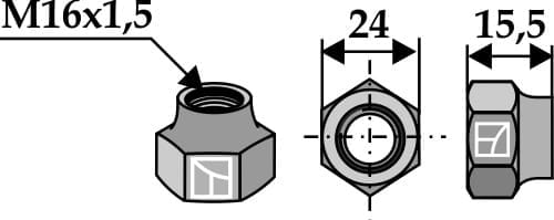 BL4120 Mutter M16 für Howard 307216125 / Mec Connel / Seppi
