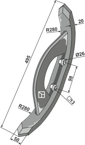 BL23768 Vorschar 495mm - passend zu Väderstad 485996
