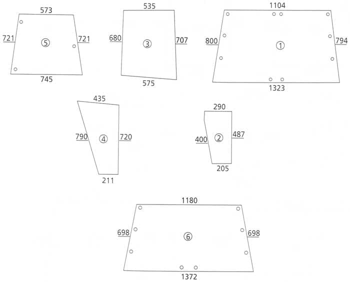 BL16963 Teilscheibe rechts und links
