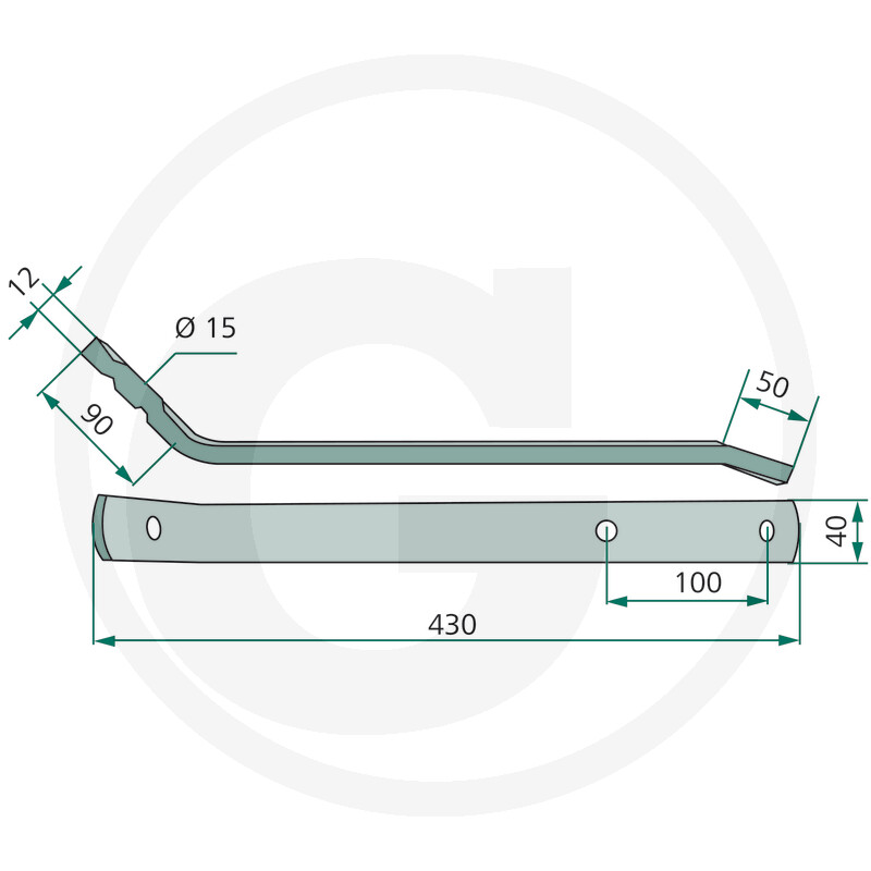 Zinkenarm 430mm - passend zu Kuhn  GF 440M, 440P, 440S, 440SRP, 440T