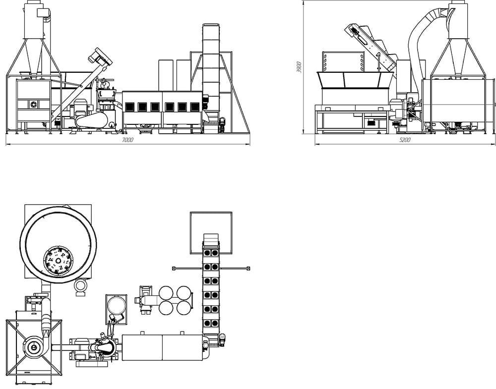 Straw pelleting plant up to 700 kg/h – High-performance production line 91 kW