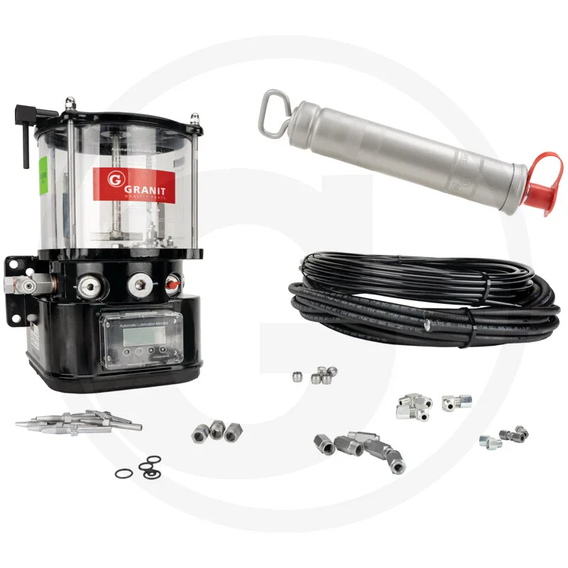 Complete, progressive central lubrication system - for mini excavators up to 3.5 t