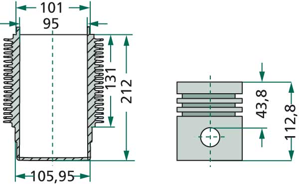 Renault engine type: 325 Piston set cpl.