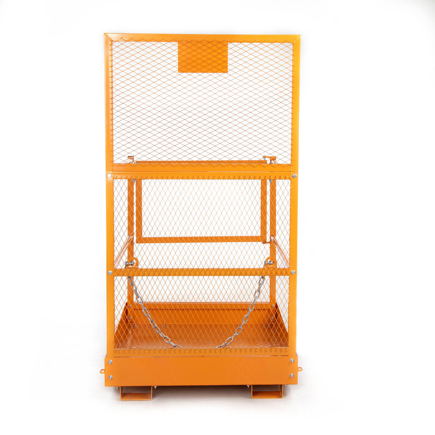 Arbeitsbühne 1000x1125x1100 mm | mittiger Einstieg | Stapleraufnahme | orange lackiert