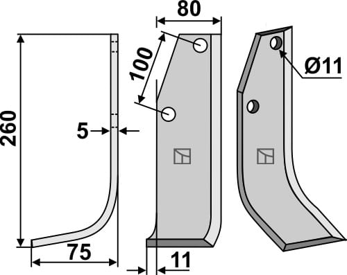 BL5222 Fräsmesser L - passend zu Holder 1832440610