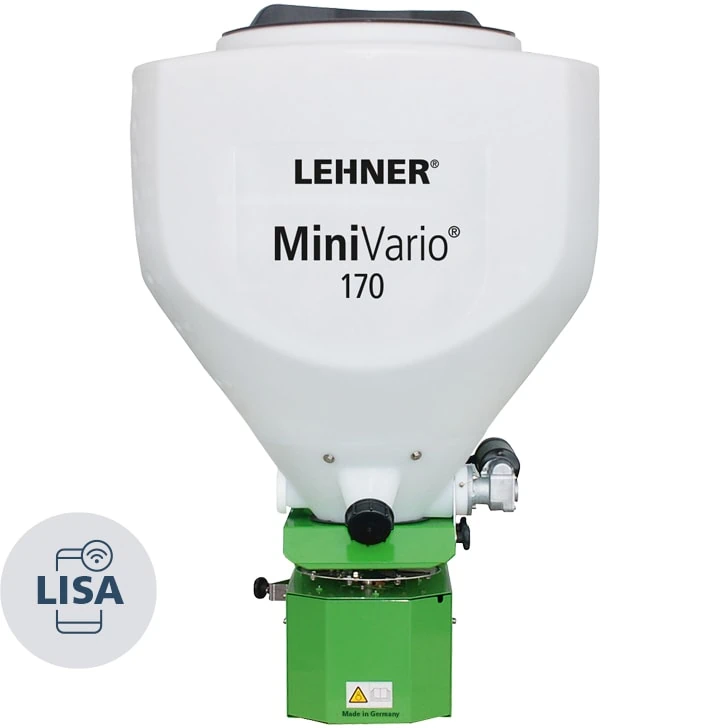LEHNER MiniVario® 170 with LISA App – 12V row spreader for viticulture & fruit growing