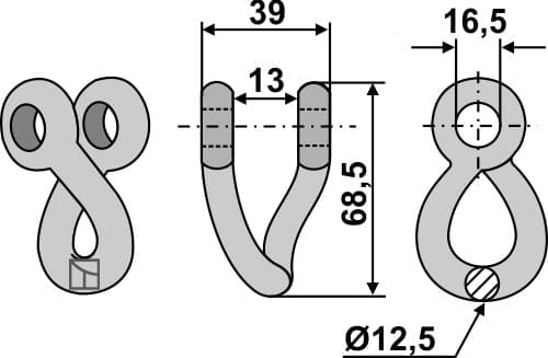BL28135 Schäkel - passend zu Kuhn JX135697