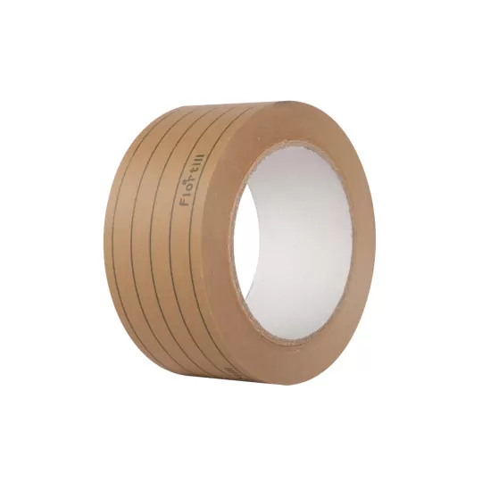 Flortill Tape&Tag Klebeband mit Schreiblinien 50mm x 50m – Recycelbares Kraftband für Pflanzenetiketten