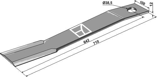 BL27950 Mähmesser 710mm - passend zu Schulte 401024
