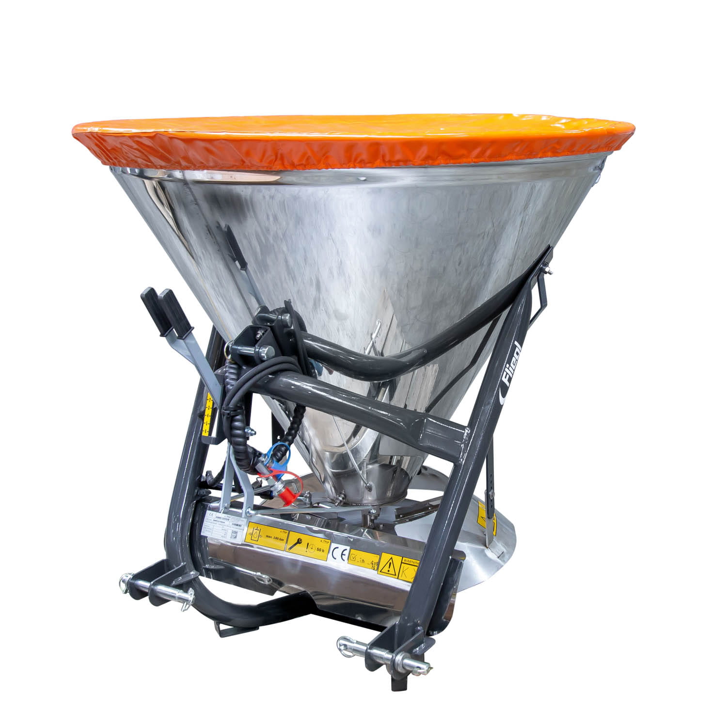 Fliegl Salz- und Düngerstreuer 500 l | Edelstahlbehälter | Kat. I + II | Streubreite bis 15 m