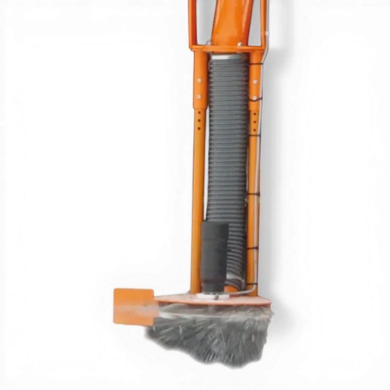 Reinigungsbürste, Rohrbürste, Nylonborsten, orange, Teleskopstange