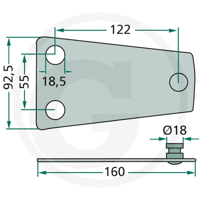 Messerhalter - passend zu Claas  Corto 165R, 185R, 210R, 250, 250F, 270F/FC/S, 290F/FS, 300, 310S, 3100, 3100F/FC/FN, 8100F/T