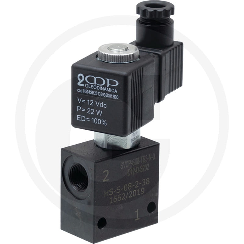 solenoid valve, 12 V, 22 W, inline valve, elektroventil
