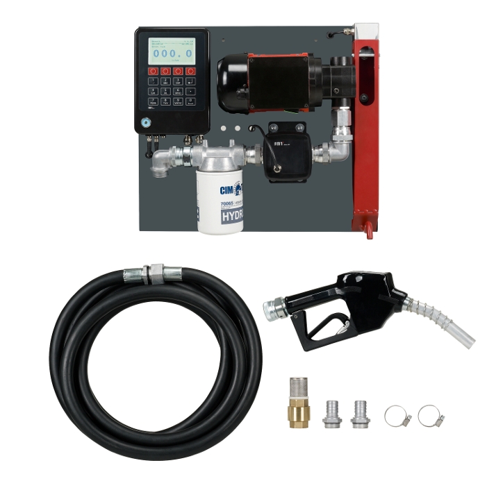 Pressol Industrie Flügelzellenpumpen Set 65 l/min mit Fluidmanagementsystem FMS & Automatik-Zapfventil ZVABD – 4 m Schlauch