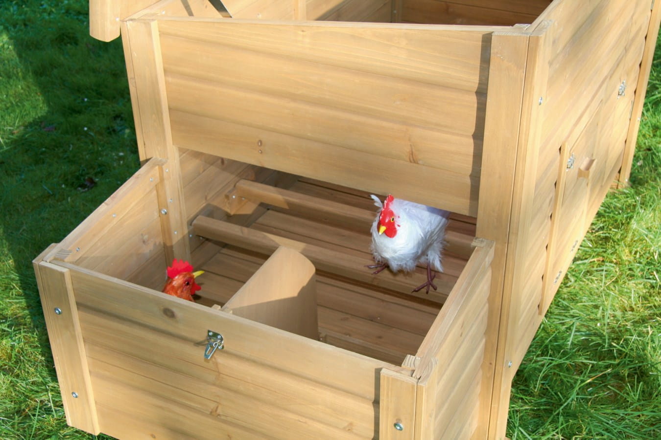 Wooden chicken coop - 146 x 74 x 80cm