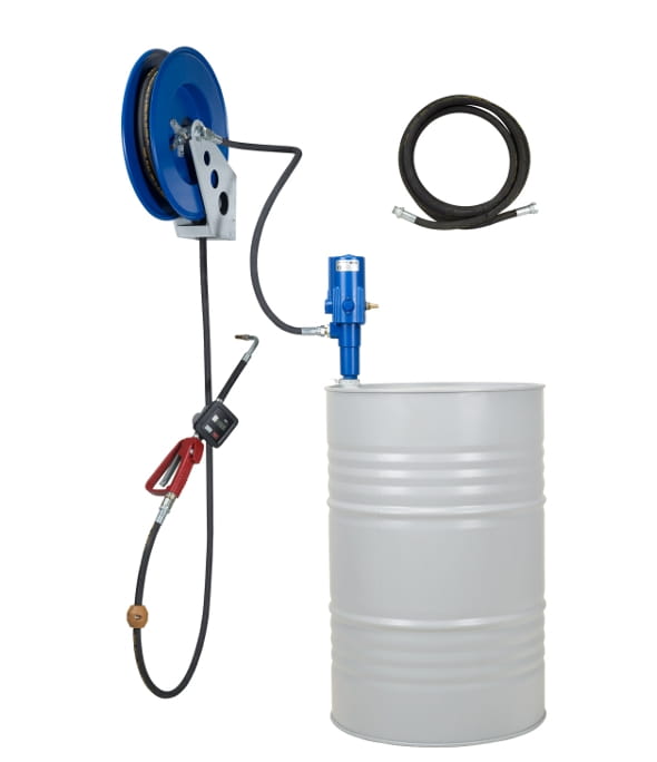 Pressol Ölsystem 3:1 mit Schlauchaufroller, Digitalzähler und 10 m Schlauch für 200/220-Liter-Fässer