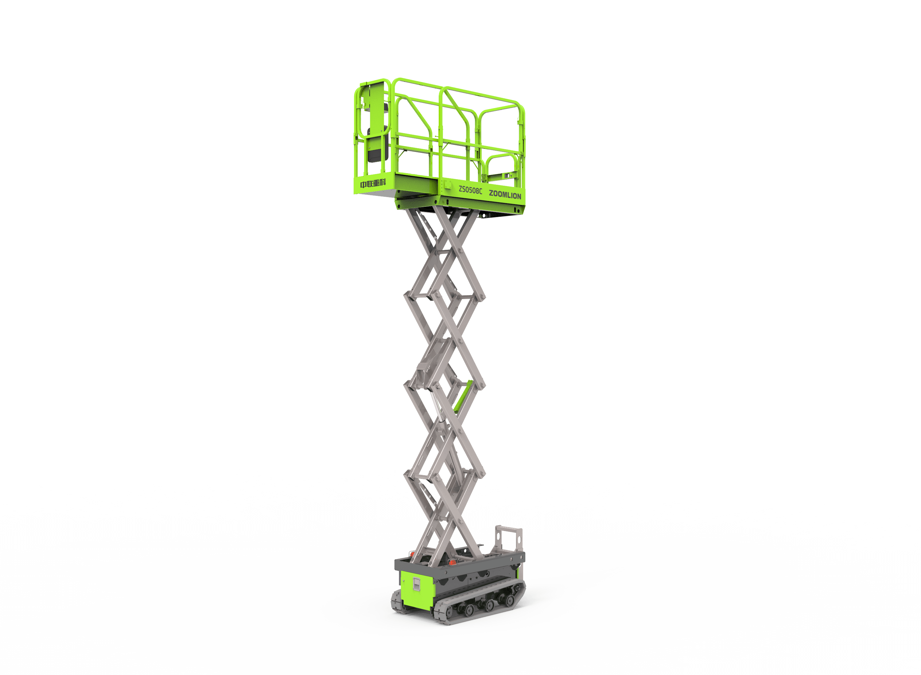 Nacelle ciseaux chenillée Zoomlion, hauteur de travail de 6,5 m – plateforme de travail électrique sur chenilles