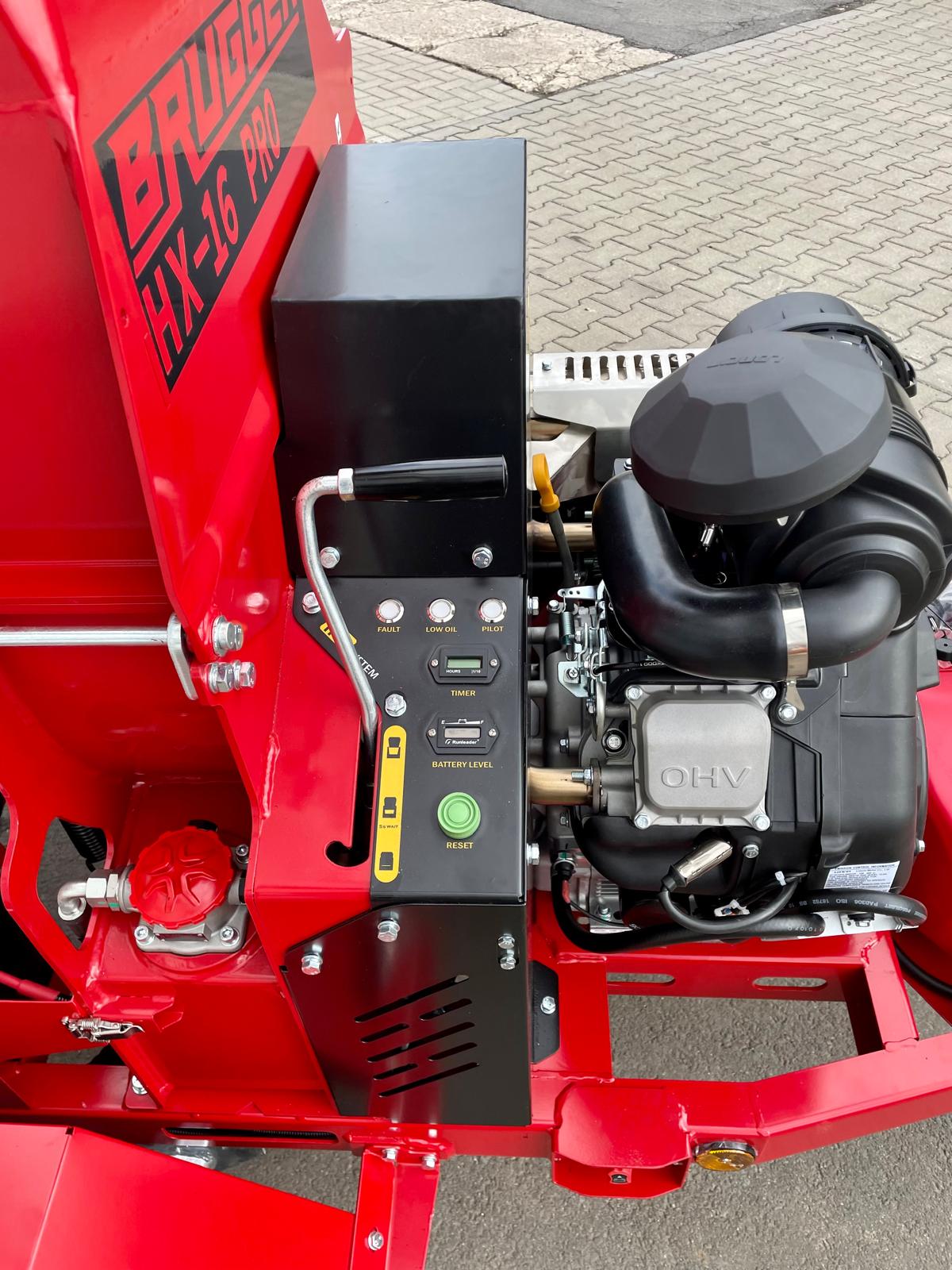 BRUGGER HX16 Pro wood chipper with petrol engine - road legal