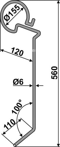 BL29149 Striegelzinken R - passend zu Lely 3510300170