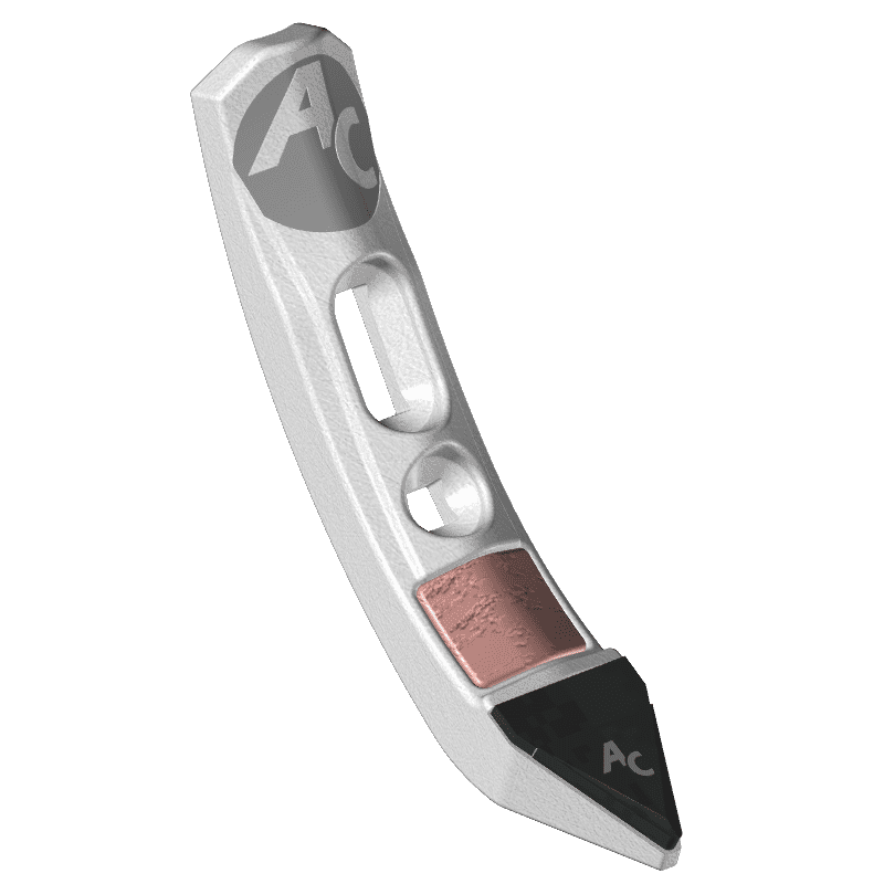 SVI5012 Vibrationseggenzinken gebogen  - Breite 50mm - L.A. 35-60 mm - Ø 12