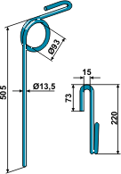 ET10301 Striegelzinken - passend zu Köckerling Topmix 501130