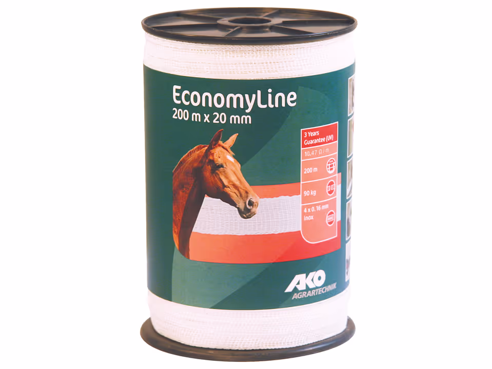 Band EconomyLine, 200m, 20mm, weiß, 4 x 0,16mm Niro
