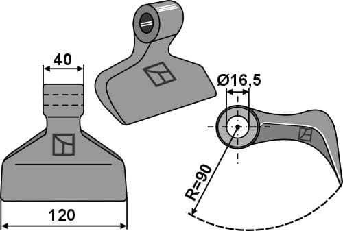 Hammer flail for Agricom