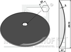 BL30113 Glatte Scheibe Ø610x6
