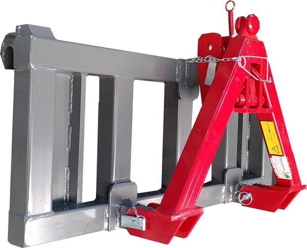 Bressel and Lade adapter frame on tractor triangle