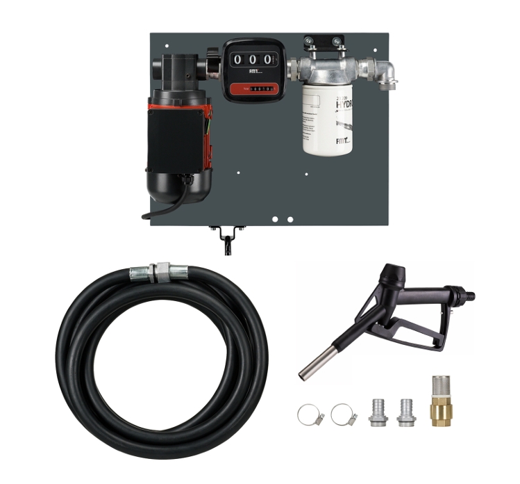 Pressol Industrie Flügelzellenpumpen Set FZP 65 l/min 230V mit Diesel-Wechselfilter & Durchlaufzähler