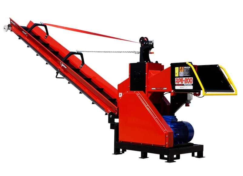 Remet CNC Wood Chipper RPE-200 – 22 kW Electric Wood Chipper with 3m Conveyor Belt