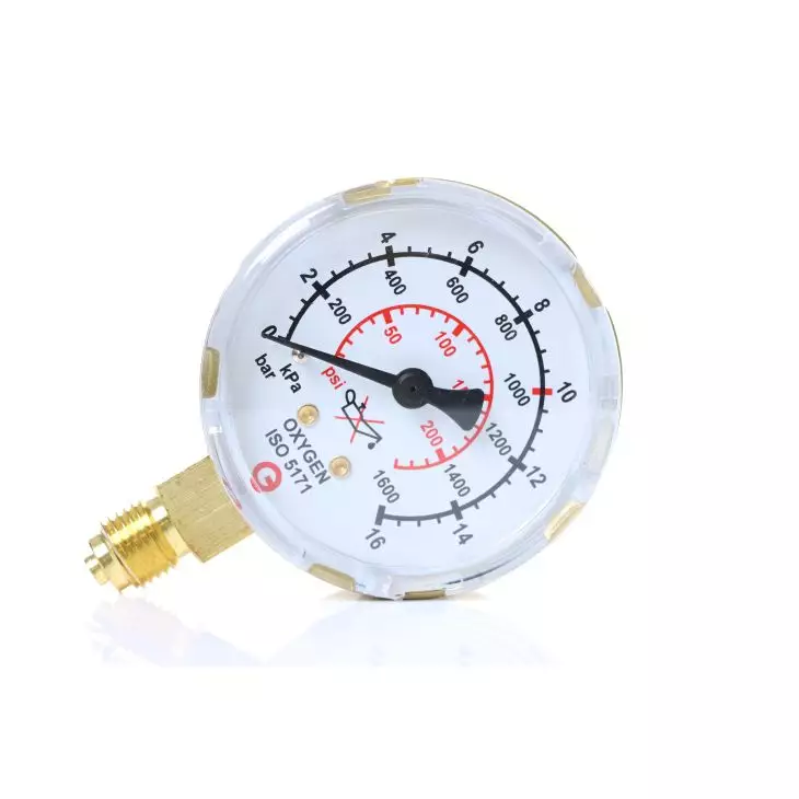 BL54131 Arbeitsdruckmanometer Sauerstoff - Ø 63mm, 0-16 bar, AG 1/4