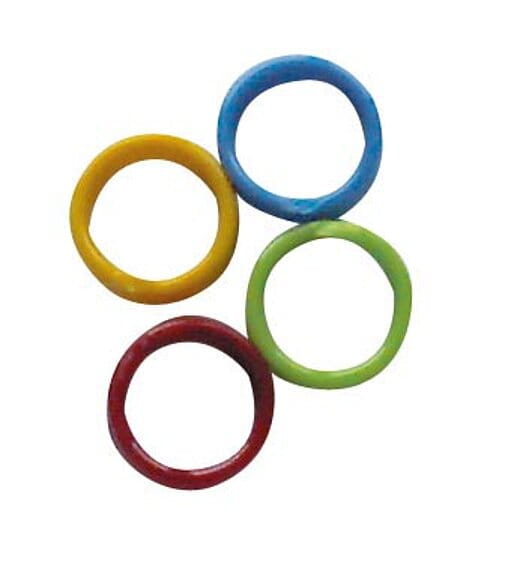 70790 100x Hühnerfußringe 16mm - rot